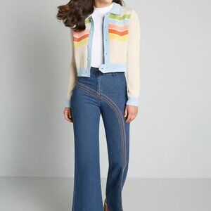 Modcloth Rainbow with me flare jeans - 18W